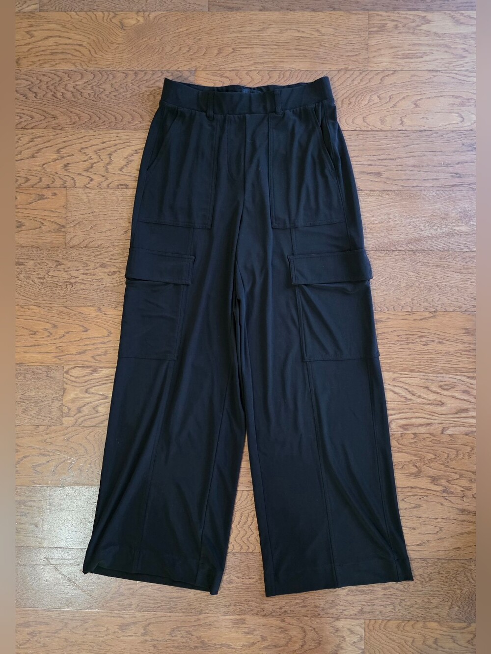 White House Black Market Wide Leg Cargo Pants Black Size Small
